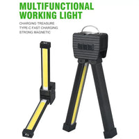 Gym Lamp for Posing,7th Gear Dimming,Portable Magnet LED Flashlight with Hanging Hook,Handheld USB Rechargeable Worklight