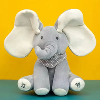 2024 New Hide-and-seek Elephant Plush Toy Baby Hide-and-seek Game Toy Singing Interactive Musical Toys Gifts